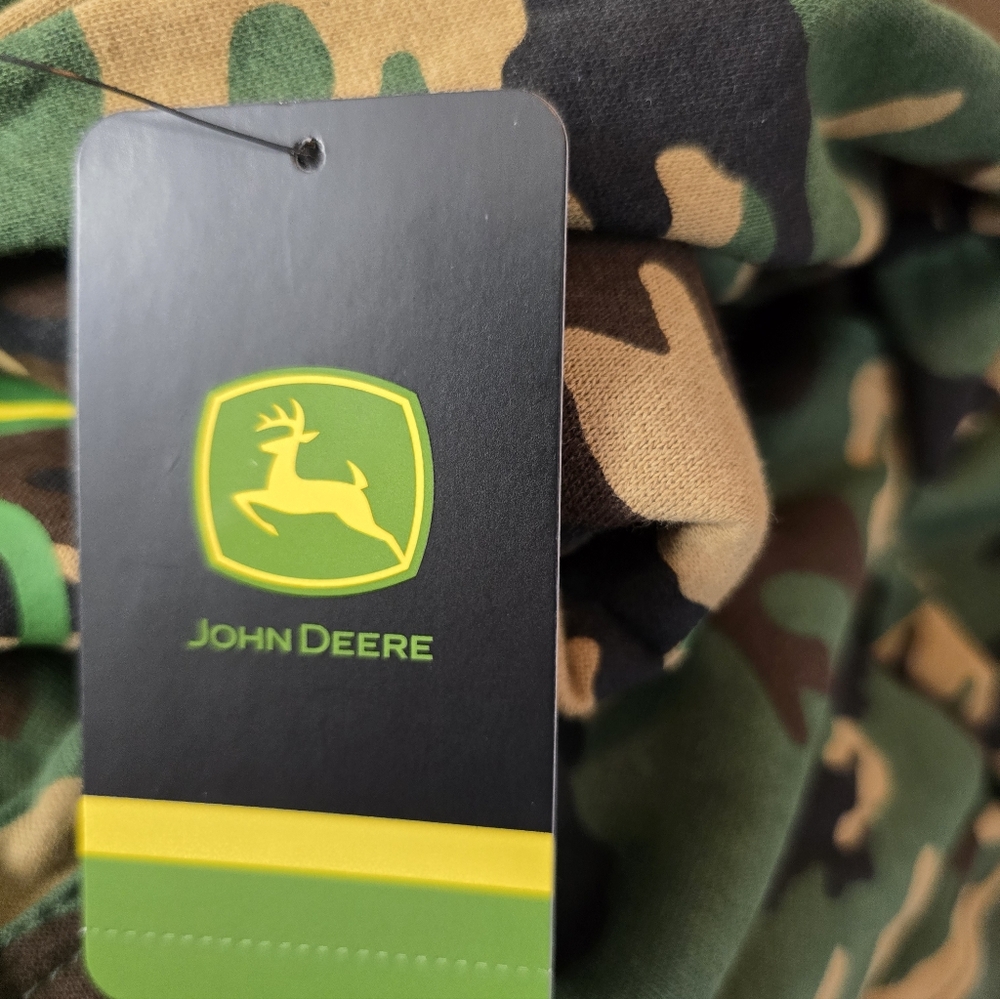 John Deere Men’s Camo Pullover Hoodie Green Brown Sz S NWT - Picture 4 of 5